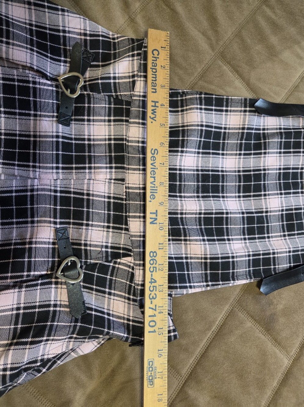 Hot Topic Pink and Black Chic In Style Plaid Pinafore Dress. Sz L - Picture 5 of 8